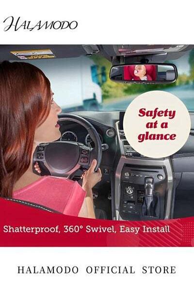 HALAMODO Baby Car Mirror Seat Observation Mirror Carseats Convex Rearview Mirror Car Safety Mirror Back Seat