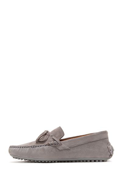 Derimod Loafer casual din piele de căprioară gri pentru bărbați 24sfd 630010