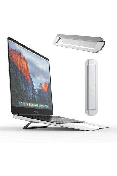 Techmaster Licheers LC-344 حامل كمبيوتر محمول من الألومنيوم لجهاز ماك بوك 10-17 بوصة