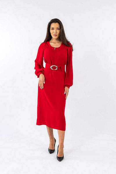 Gorgeaux Red Dress With Cord Martina - 4xl(48)