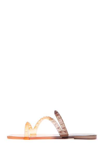 Derimod Kadın Kahverengi Şeffaf Jelly Terlik 24sfe4922pv