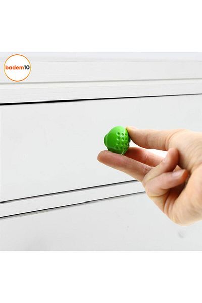 Badem10 (10 buc.) Buton punctat, plută, verde, metal, mobilier, sertar, dulap, capac, mâner, mânere