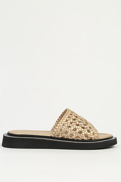 Pierre Cardin Gold Knitted Women's Slippers Pc-7507
