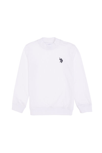 U.S. Polo Assn. Erkek Çocuk Beyaz Basic Bisiklet Yaka Sweatshirt 50297435-VR013