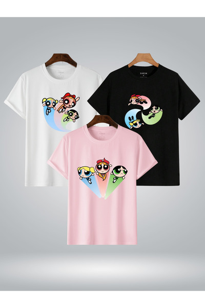 GLOWES Παιδικό μπλουζάκι με τυπωμένο χαρακτήρα Flying Character Oversize 3 Pack