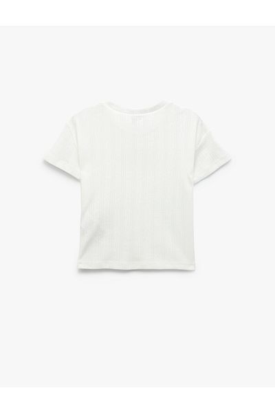 Koton Cotton Rabbit Printed Crew Neck Short Sleeve T-Shirt