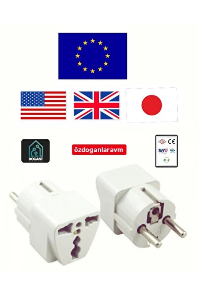 dogant özdoğanlar avm Universal Çevirici Priz Amerikan Ingiliz Fiş Dönüştürüc...
