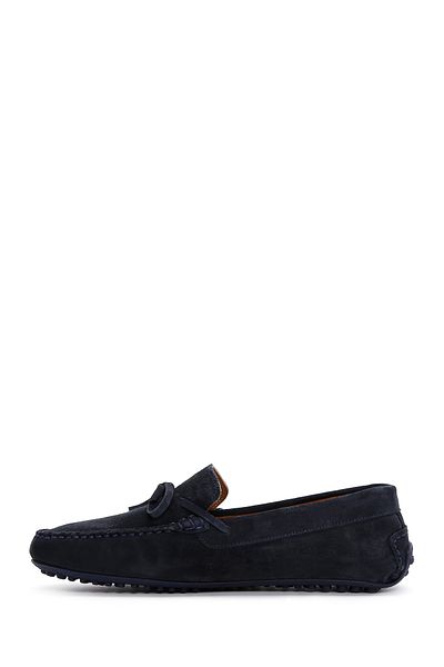 Derimod Navy Blue Suede Leather Men's Loafer - Casual 24sfd 630010