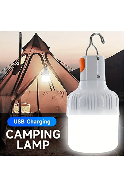 Genel Markalar USB Şarjlı LED Kamp Lambası – 3 Kademeli Aydınlatma, Taşınabil...