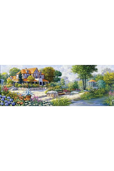 Art Puzzle English Cottage 1000 Piece Panorama Puzzle