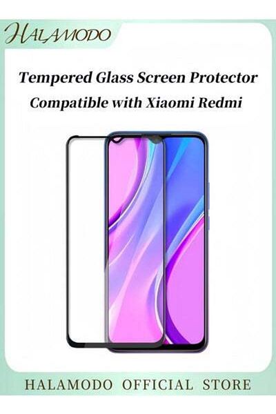 HALAMODO Phone Screen Protector Compatible with Xiaomi Redmi Tempered Glass Screen Protector Full Glue Glass