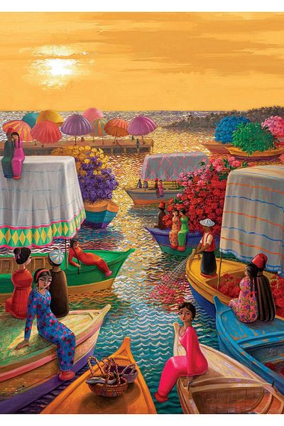 Art Puzzle Flower Port 1000 Piece Puzzle