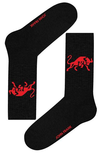John Frank Sport Modal Uzun Çorap Si̇yah