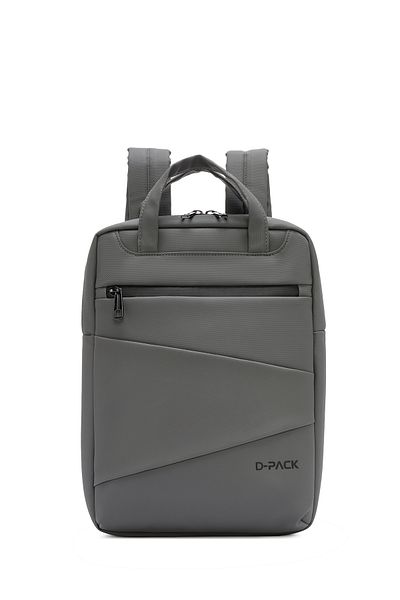 Derimod حقيبة ظهر رمادية D-Pack للرجال - 24SBD30026F