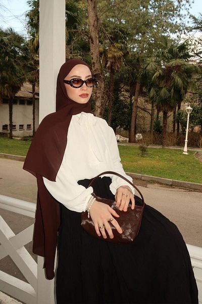 KADRİYE BAŞTÜRK Melsa Shirred Scarf Shirt Ecru