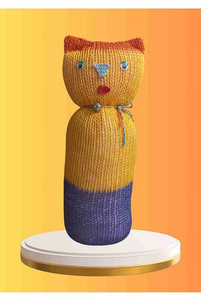 Skygo 45 cm Crunched Knitted Pillow - Sleep and Playmate Crunch