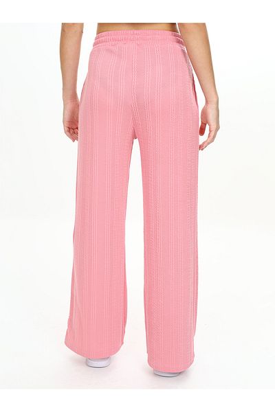 Denokids Pantaloni de sport de bază roz pentru fete cu picioare largi