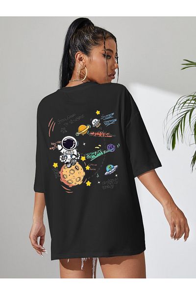 uyguntarz Unisex-T-Shirt mit Galaxy-Design-Aufdruck
