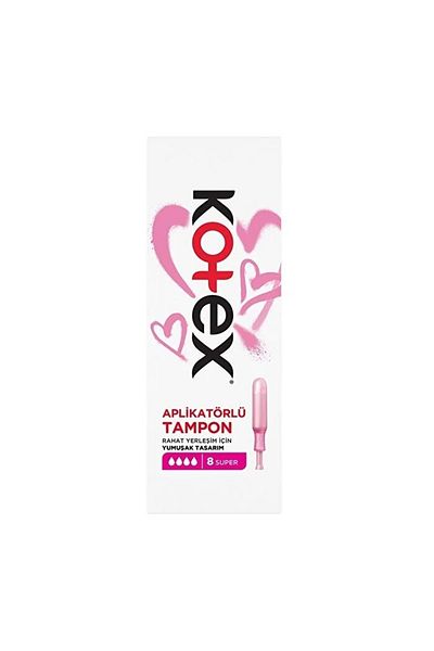 Kotex مجموعة ممتصات الصدمات سوبر 16 قطعة (2PK*8) مع أداة تطبيق