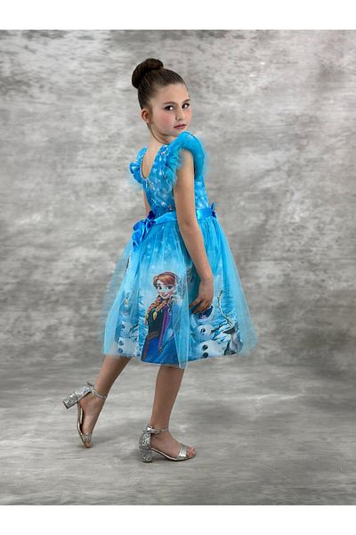 RAPAPA Rochie Elsa pentru fete Rochie pentru petrecere de aniversare AB28033