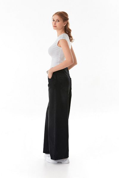 Fulla Moda Vintage look Palazzo Jean με δέσιμο στη μέση