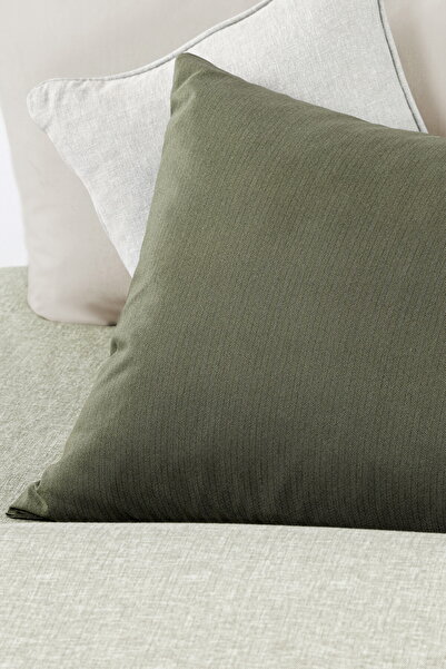 Madame Coco Cher Doppeltes Bettbezug-Set aus Baumwolle mit Print - Khaki