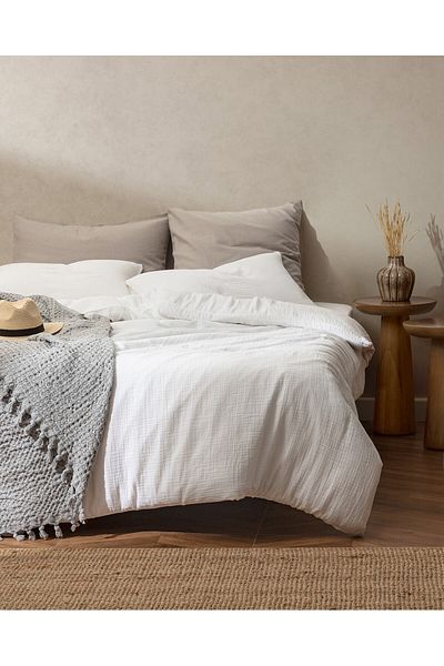 Madame Coco Marla Musselin-Bettbezug-Set für Doppelbett, elastisch