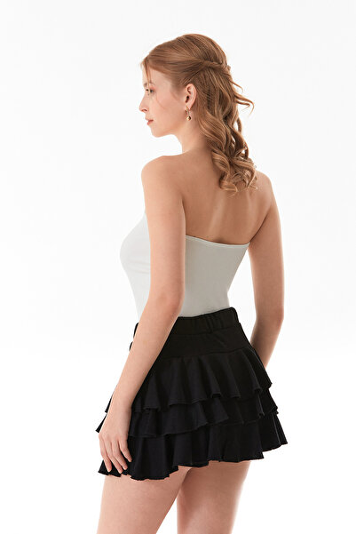 Fulla Moda Basic Strapless Bustier with Draped Sides