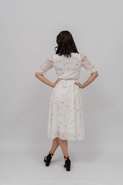 Gorgeaux Elegant White Dress With Cord Sara - XXL(44)