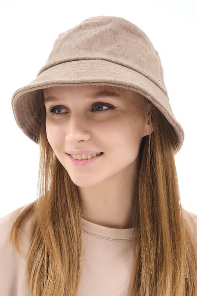 Ritagarcia Women's Round Beige Bucket Bucket Hat