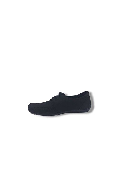 Zerhan 278 Чоловічі чорні гумові шнурівки з нубуку шкіряні мокасини