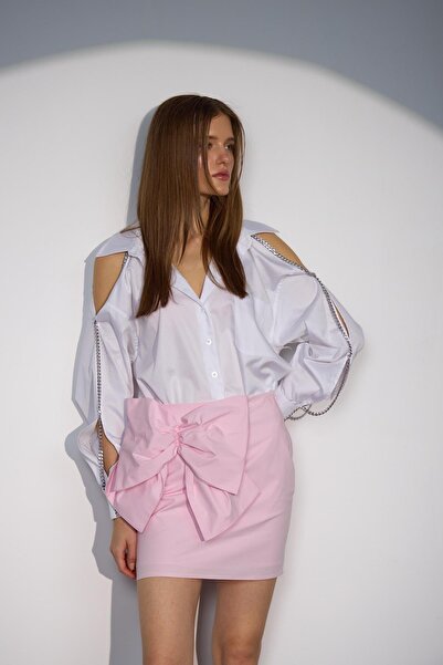 NOK İSTANBUL Ribbon Belle Mini Etek Pembe