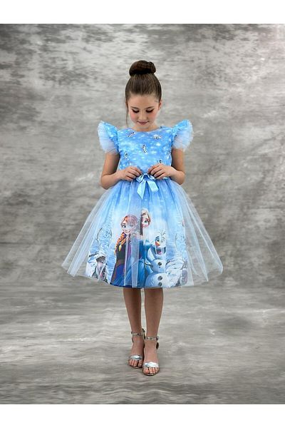 RAPAPA Rochie Elsa pentru fete Rochie pentru petrecere de aniversare AB28033K