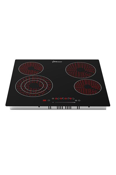STARCREST Plita incorporabila STARCREST SEH-62S3, Vitroceramica, 4 zone de gatit, 6500 W, Sticla Neagra