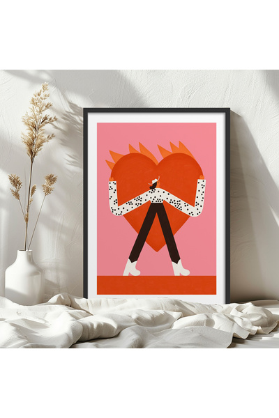 HOMEPACK Tekli Ahşap Çerçeveli Tablo Tek Parça Poster Tablo TK/1417