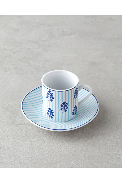English Home 4 db 2 személyes Rapture porcelán kávéscsésze készlet 80 ml kék