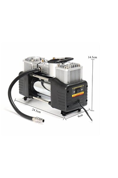 Techmaster Araba Oto Araç Lastik Şişirme Pompası Çift Silindirli 628