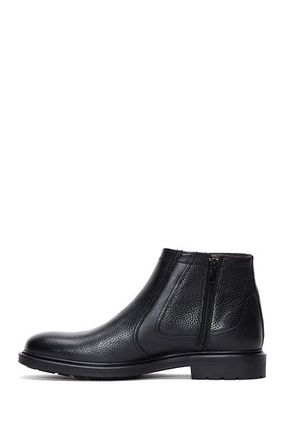 Derimod Men's Casual Leather Boots - Black, Zippered, 24WFD6011FT