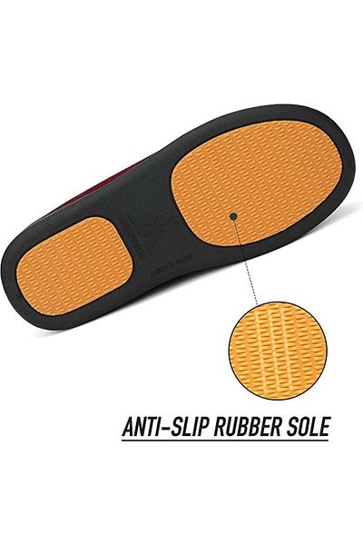 MISHANSHA Mishansha slippers, red, textile/rubber/memory foam, 38
