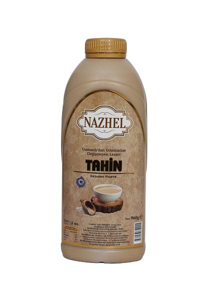 NAZHEL 100% Natural Gourmet Tahini 1 kg (Net 960 Gr) Produced from Domestic Sesame Seeds Provided