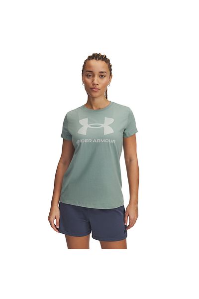 Under Armour Γυναικείο μπλουζάκι με πράσινο στρογγυλό λαιμό λογότυπο Sportstyle