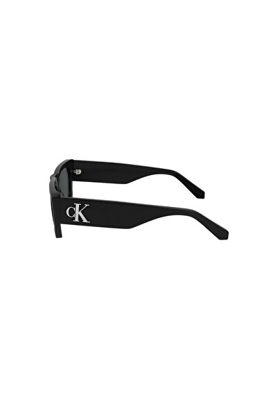Calvin Klein Jeans Ckj 24625S 001 55 Unisex Rectangular Black Bone Sunglasses