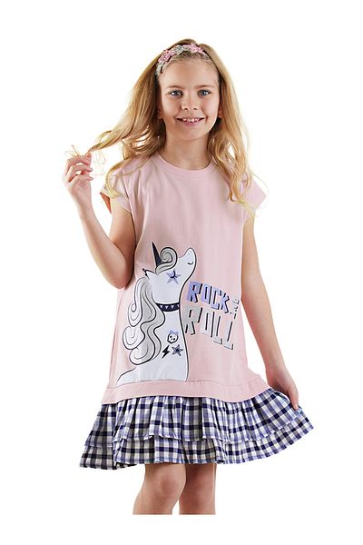 Denokids Einhorn-Rock-Karokleid für Mädchen