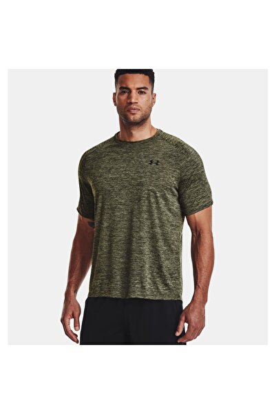 Under Armour Tricou Tech 2.0 kaki cu guler rotund pentru bărbați
