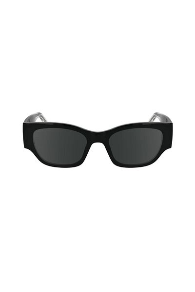 Karl Lagerfeld Kl 6168S 001 52 Unisex Square Black Bone Sunglasses