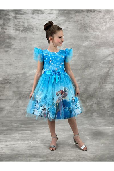 RAPAPA Rochie Elsa pentru fete Rochie pentru petrecere de aniversare AB28033