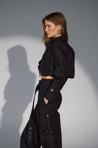 NOK İSTANBUL Rock Star Çok Cepli Cargo Pantolon Siyah