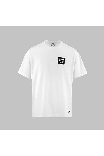 BlackBörk Λειτουργία γυμναστικής V1 με λογότυπο Oversize T-Shirt Λευκό