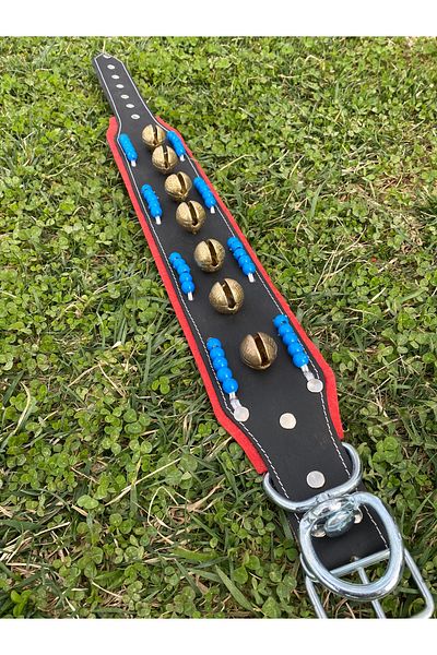 Sürmeli Tasma Kangal Dog Collar - Genuine Leather - with 7 Bells - Wide