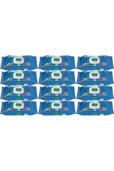 Komili Ocean Breeze 90 Sheets Wet Towel Wipes 12 Pack with Application (1080 Sheets)